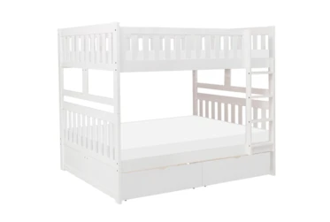 Kory White Full Over Full Bunk Bed With Underbed Storage Boxes