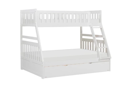 Kory White Twin Over Full Bunk Bed With Trundle