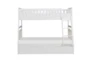 Kory White Twin Over Full Bunk Bed With Underbed Storage Boxes - Front