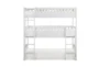 Kory White Twin Triple Wood Bunk Bed - Front