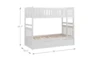 Kory White Twin Over Twin Bunk Bed With Trundle - Detail