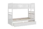 Kory White Twin Over Twin Bunk Bed With Underbed Storage Boxes - Detail