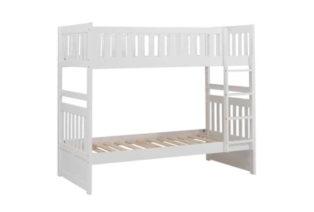Kory White Twin Over Twin Bunk Bed