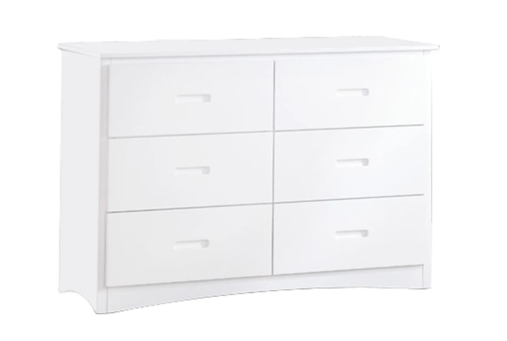 Kory White 6-Drawer Dresser