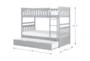 Kory Grey Twin Over Twin Bunk Bed With Trundle - Detail