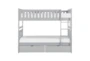 Kory Grey Twin Over Twin Wood Bunk Bed With Underbed Storage Boxes - Front