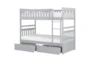 Kory Grey Twin Over Twin Wood Bunk Bed With Underbed Storage Boxes - Signature