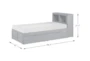Kory Grey Twin Bookcase Bed With Underbed Storage Boxes - Detail