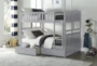 Kory Grey Full Over Full Bunk Bed With Underbed Storage Boxes - Room