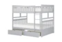 Kory Grey Full Over Full Wood Bunk Bed With Underbed Storage Boxes - Signature