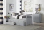 Kory Grey Twin Captains Bed With 2-Drawer Storage Trundle - Room