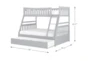 Kory Grey Twin Over Full Bunk Bed With Trundle - Detail