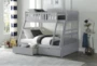 Kory Grey Twin Over Full Wood Bunk Bed With Underbed Storage Boxes - Room