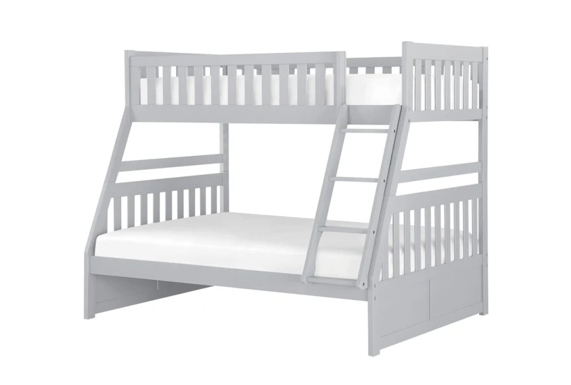 Kory Grey Twin Over Full Wood Bunk Bed - 360