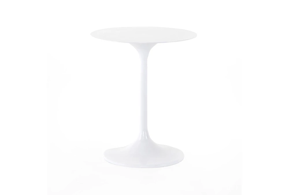 Tulip Side Table White Aluminum