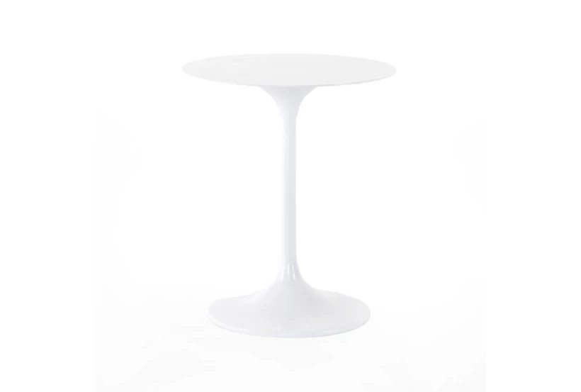 Tulip Side Table White Aluminum - 360