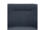 Navy Swivel + Wood Base Accent Chair - Detail