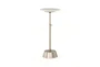 Round Metal + Marble Adjustable Accent Table - Signature