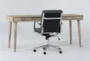 Allen Computer Desk + Moby Grey Low Back Office Chair - Side