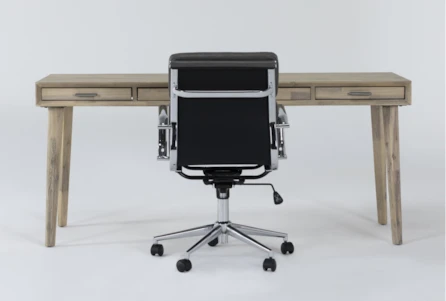 Allen Computer Desk + Moby Grey Low Back Office Chair