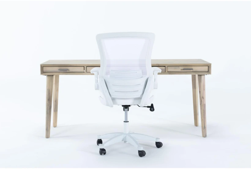 Allen Computer Desk + Elton White Office Chair - 360
