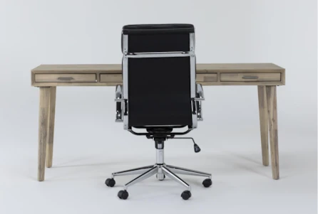 Allen Computer Desk + Moby Black High Back Office Chair
