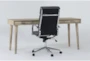 Allen Computer Desk + Moby Grey High Back Office Chair - Side