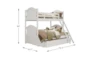 Destini White Twin Over Full Wood Bunk Bed With Trundle - Detail