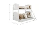 Destini White Twin Over Twin Wood Bunk Bed With Trundle - Detail