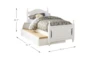 Destini White Twin Poster Bed With Trundle - Detail