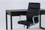 Pierce Espresso Computer Desk + Moby Black High Back Office Chair - Side