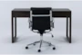 Pierce Espresso Computer Desk + Moby Black Low Back Office Chair - Signature