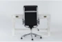 Adams White Desk + Moby Black Low Back Office Chair - Signature
