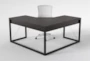Pierce Espresso Corner Desk + Elton White Office Chair - Back