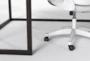 Pierce Espresso Corner Desk + Elton White Office Chair - Detail