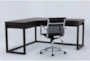 Pierce Espresso Corner Desk + Wendell Office Chair - Side
