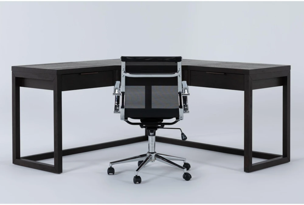 Pierce Espresso Corner Desk + Wendell Office Chair