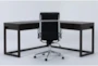 Pierce Espresso Corner Desk + Moby Black High Back Office Chair - Signature