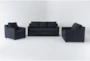 Porthos Midnight 3 Piece Sofa, Loveseat & Chair Set - Signature