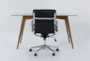 Alton Glass Desk + Moby Black Low Back Rolling Office Chair - Signature
