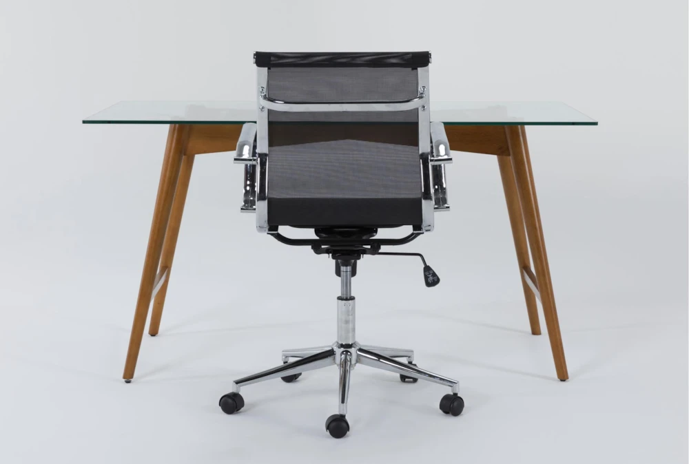 Alton Glass Desk + Wendell Office Chair