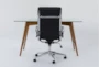 Alton Glass Desk + Moby Black High Back Rolling Office Chair - Signature