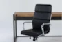 Whistler Desk + Moby Black High Back Rolling Office Chair - Side