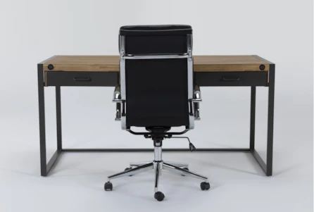 Whistler Desk + Moby Black High Back Rolling Office Chair