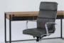 Whistler Desk+ Moby Grey High Back Rolling Office Chair - Side
