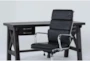 Jaxon Desk + Moby Black High Back Rolling Office Chair - Side