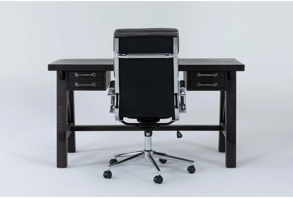Jaxon Desk + Moby Grey High Back Rolling Office Chair