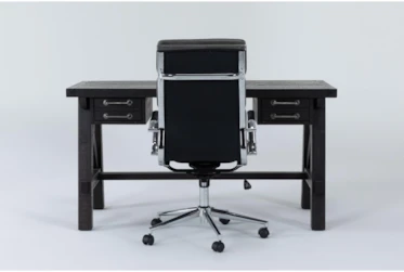 Jaxon Desk + Moby Grey High Back Rolling Office Chair