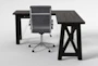 Jaxon Corner Desk+ Moby Grey High Back Rolling Office Chair - Signature