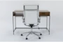 Hollis Writing Desk + Moby White High Back Rolling Office Chair - Signature